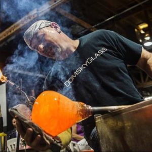 Open House with live glass blowing demonstration domsky glass